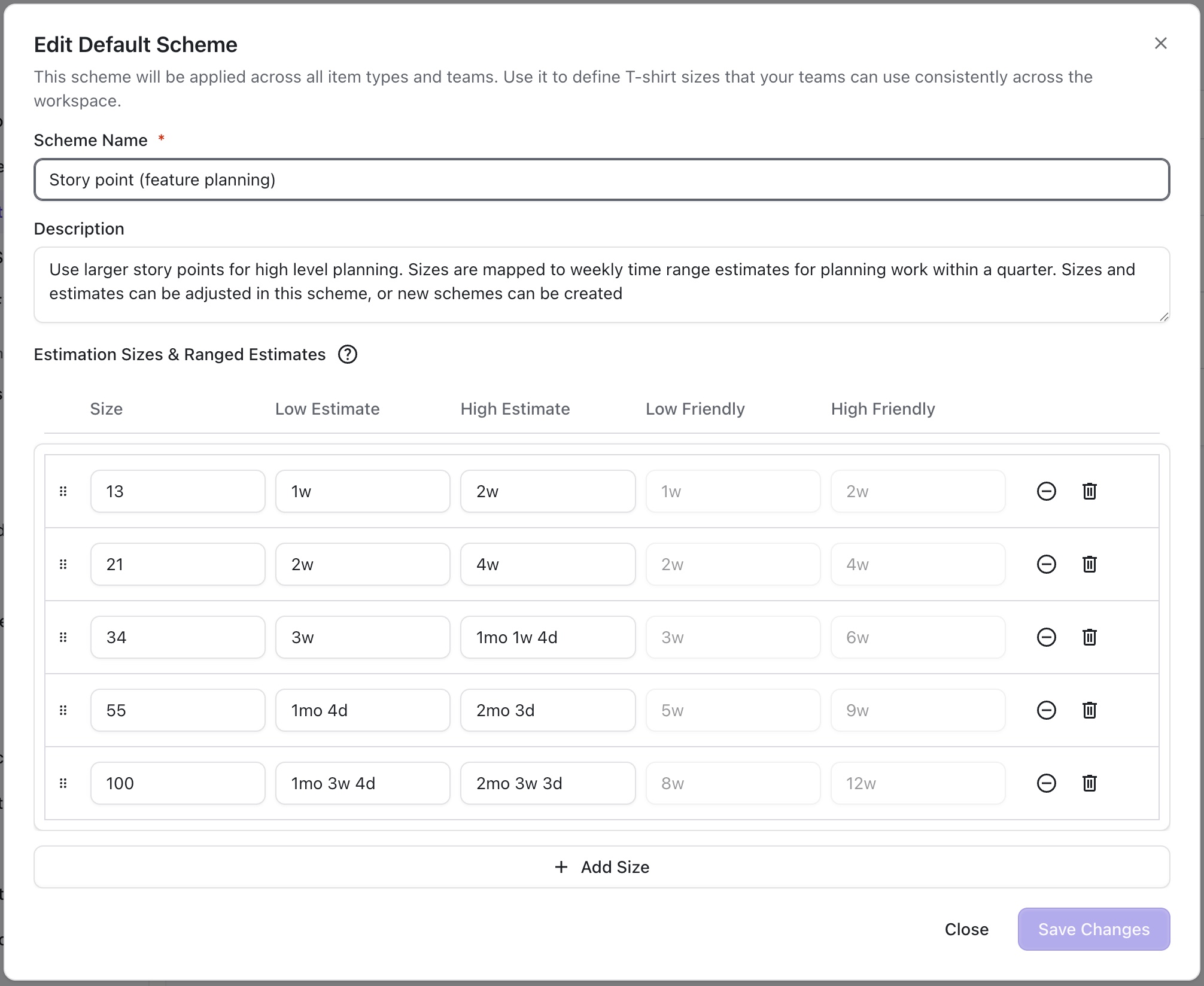 Story Points effort estimation scheme edit screen.jpg