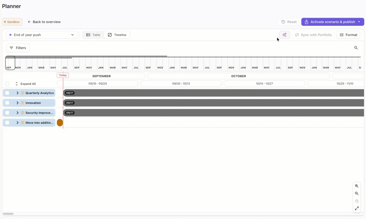 AI suggestions in Planner.gif